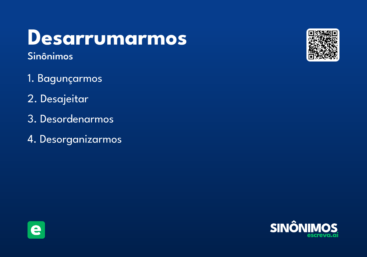 desarrumarmos