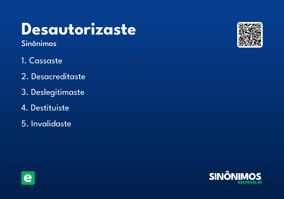 desautorizaste