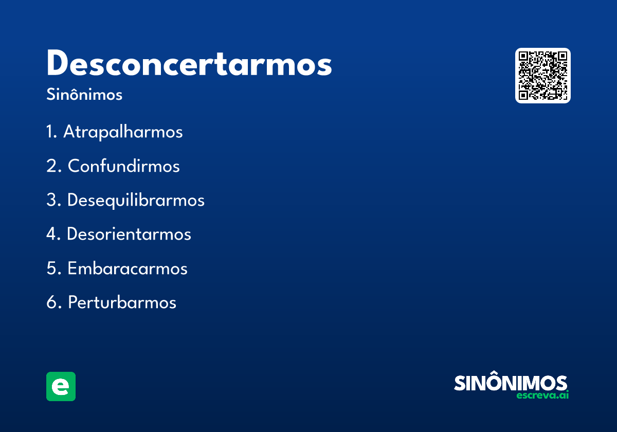 desconcertarmos