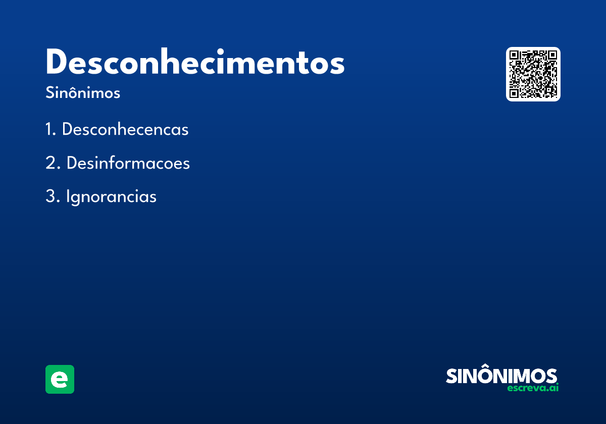 desconhecimentos