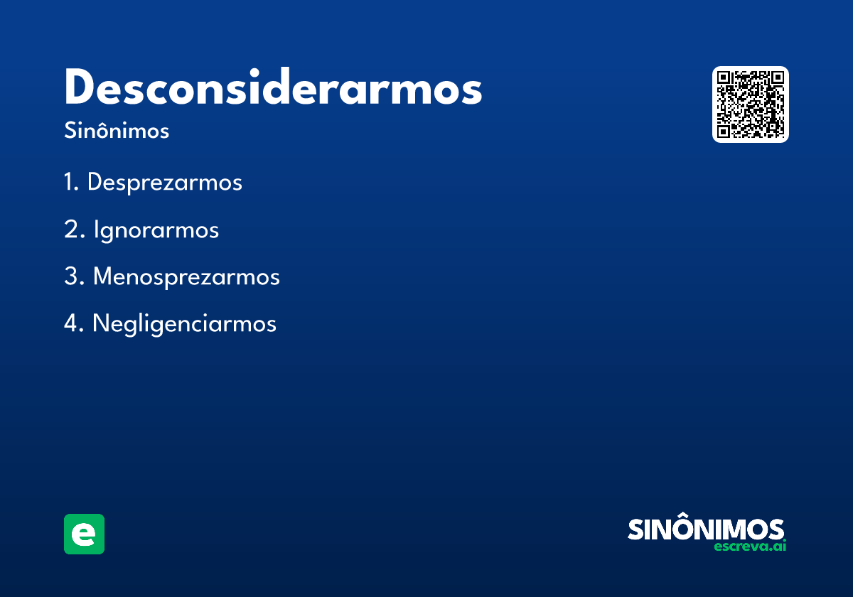 desconsiderarmos