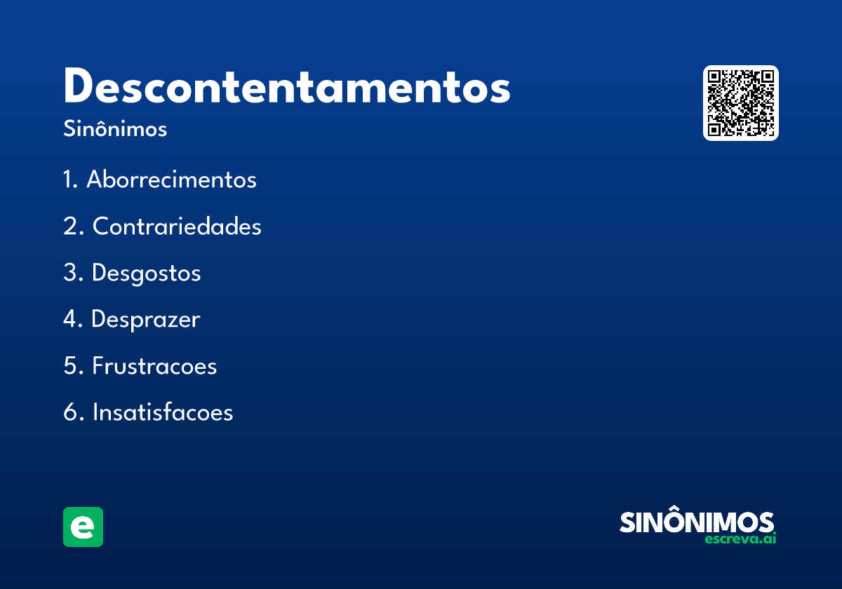 descontentamentos
