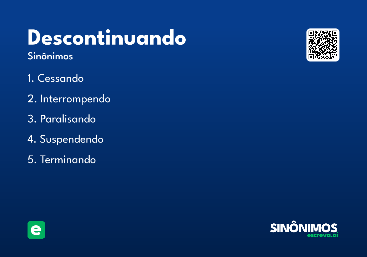 descontinuando