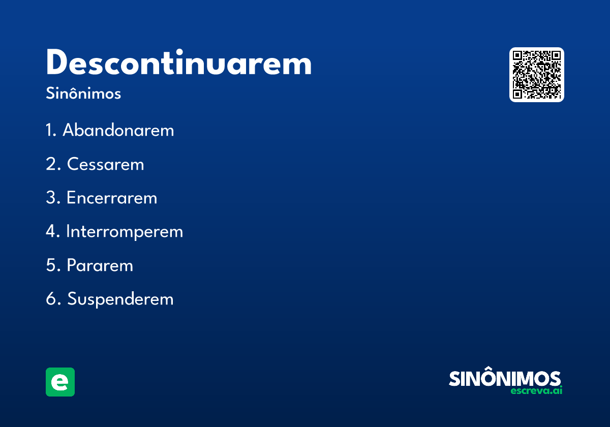 descontinuarem