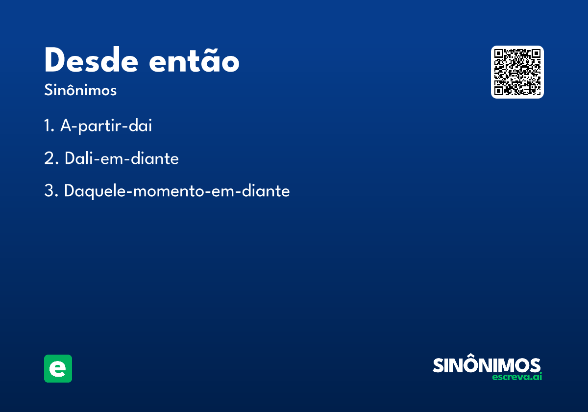 desde então