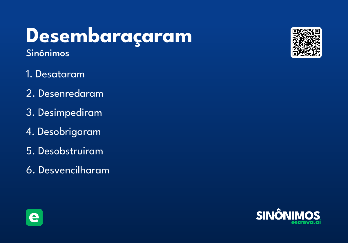 desembaraçaram