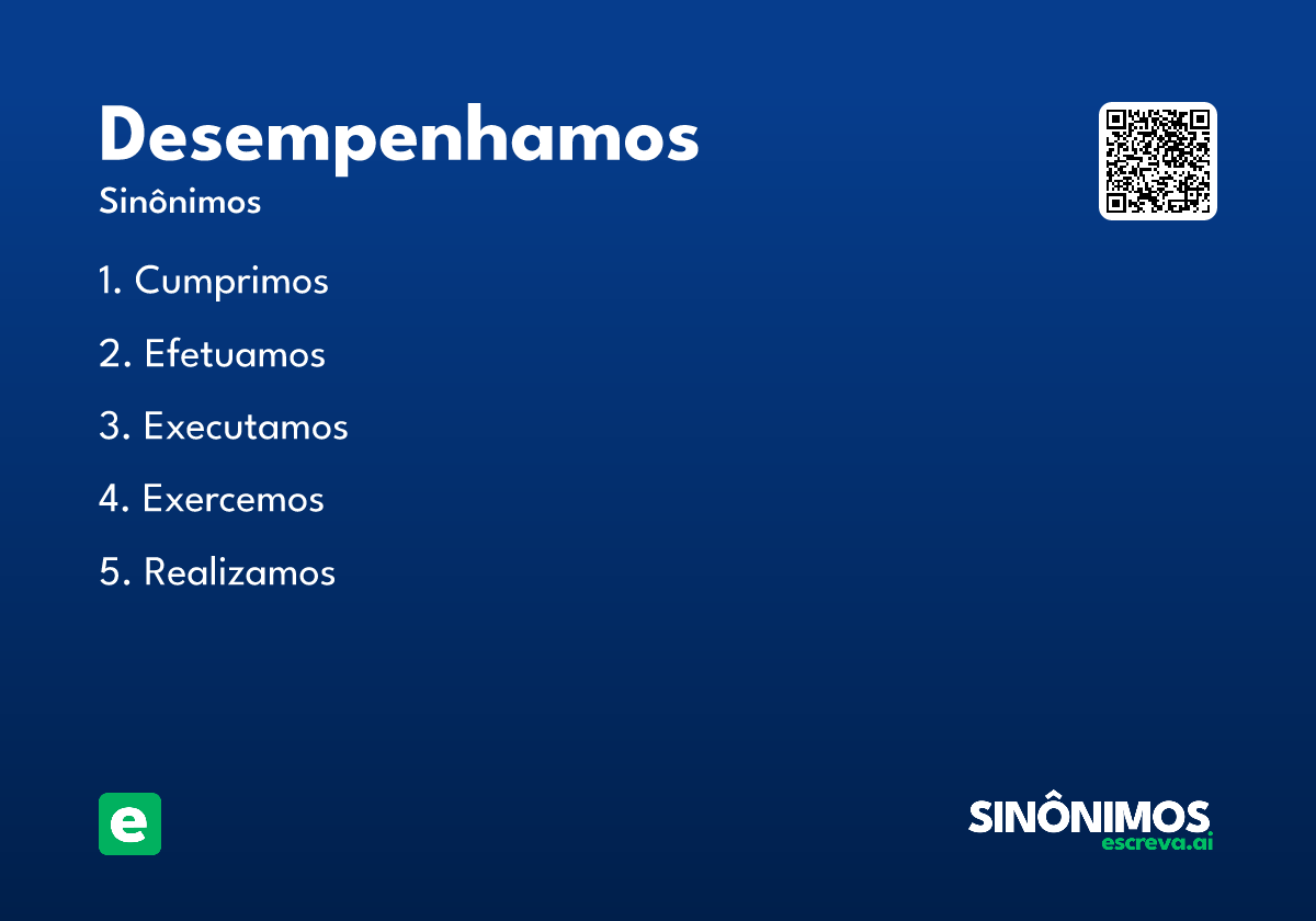 desempenhamos