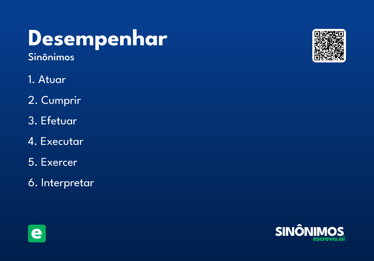 desempenhar