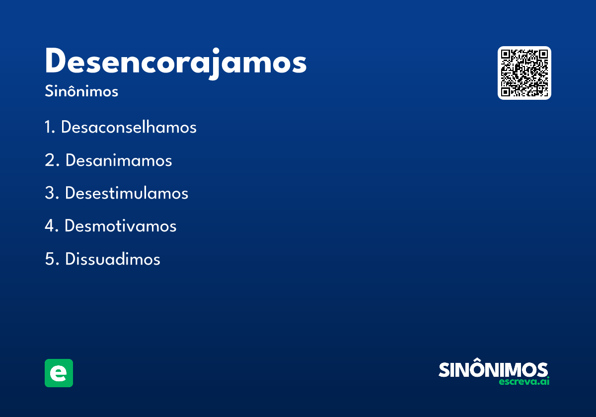 desencorajamos