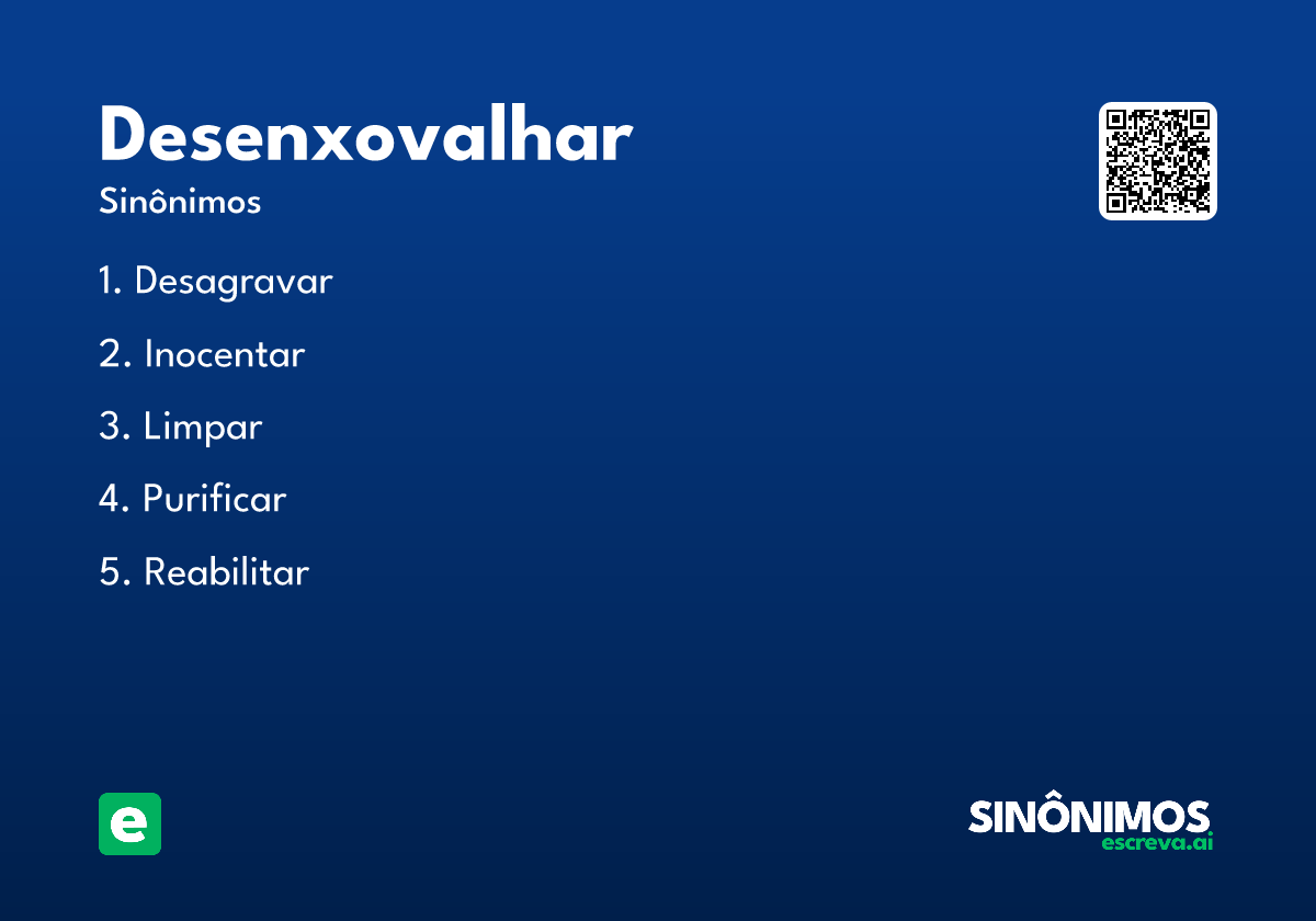 desenxovalhar