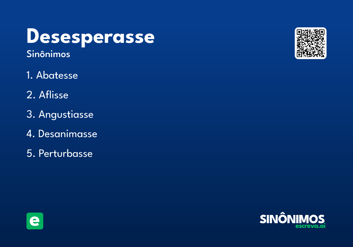 desesperasse