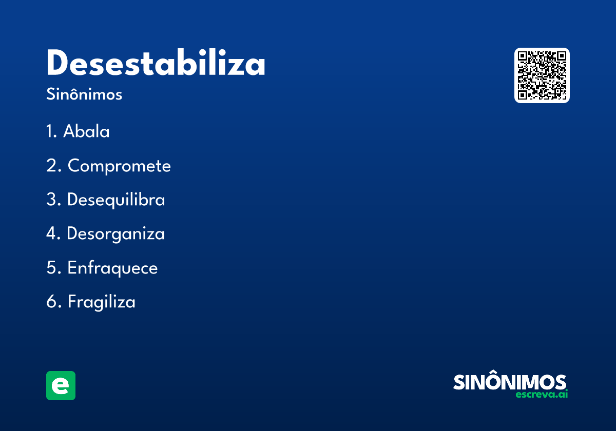 desestabiliza