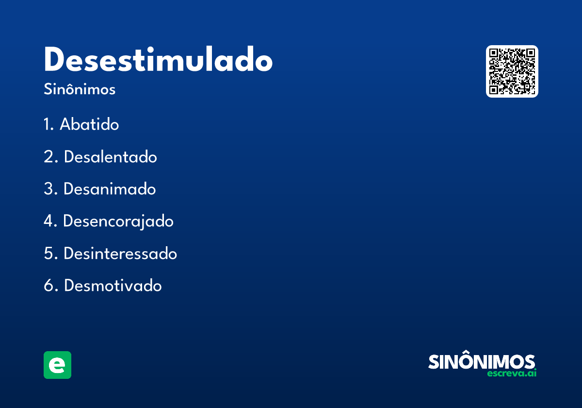 desestimulado