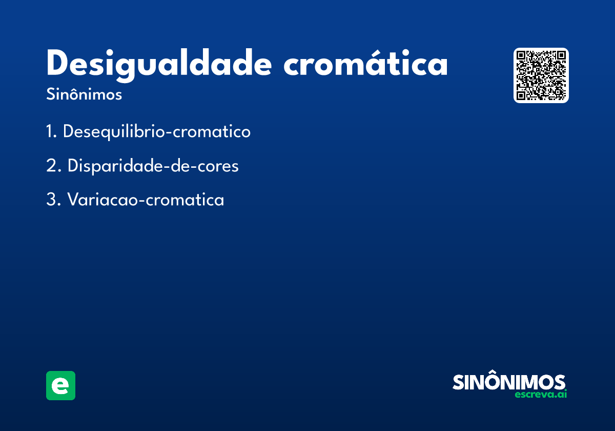 desigualdade cromática