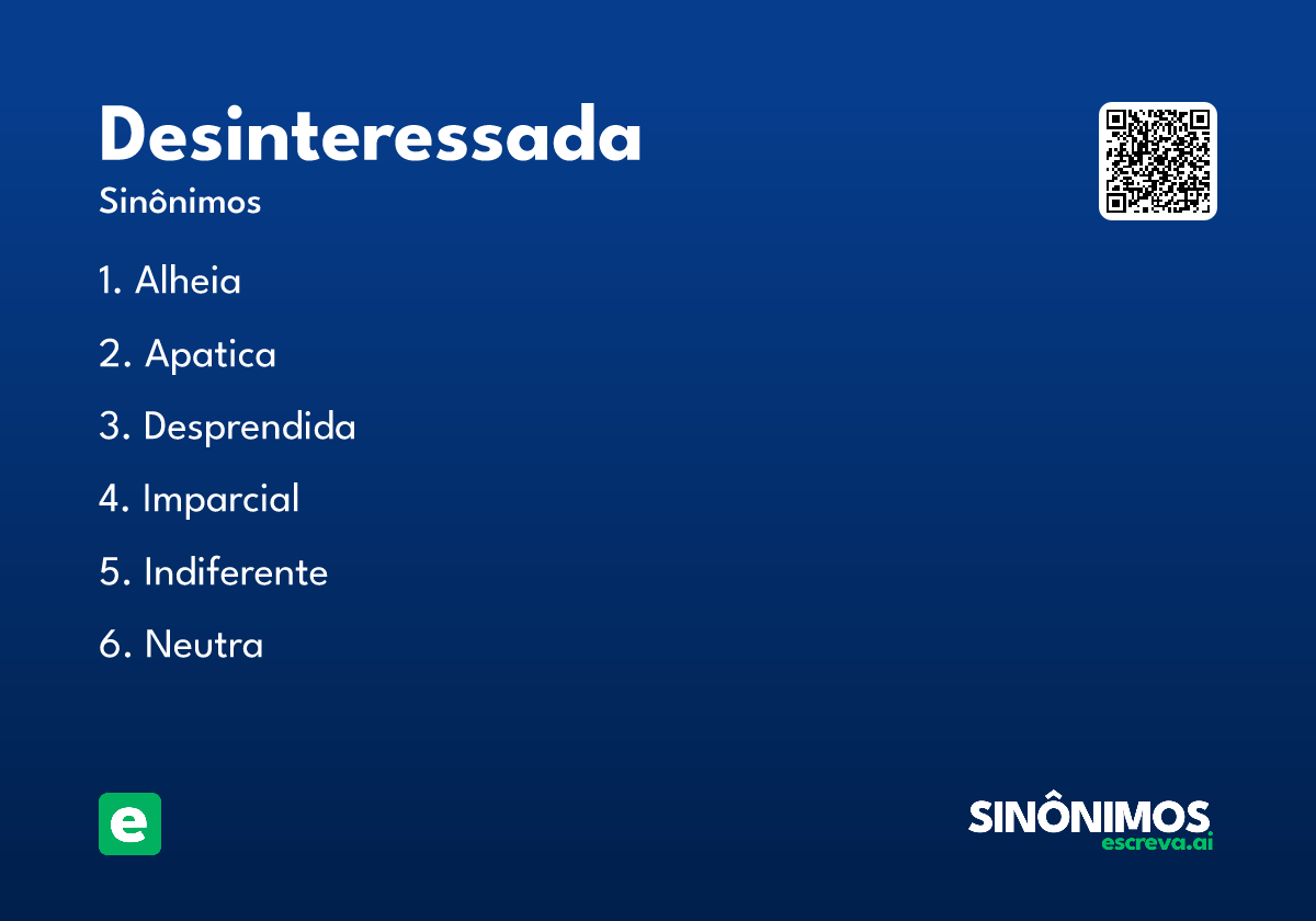 desinteressada