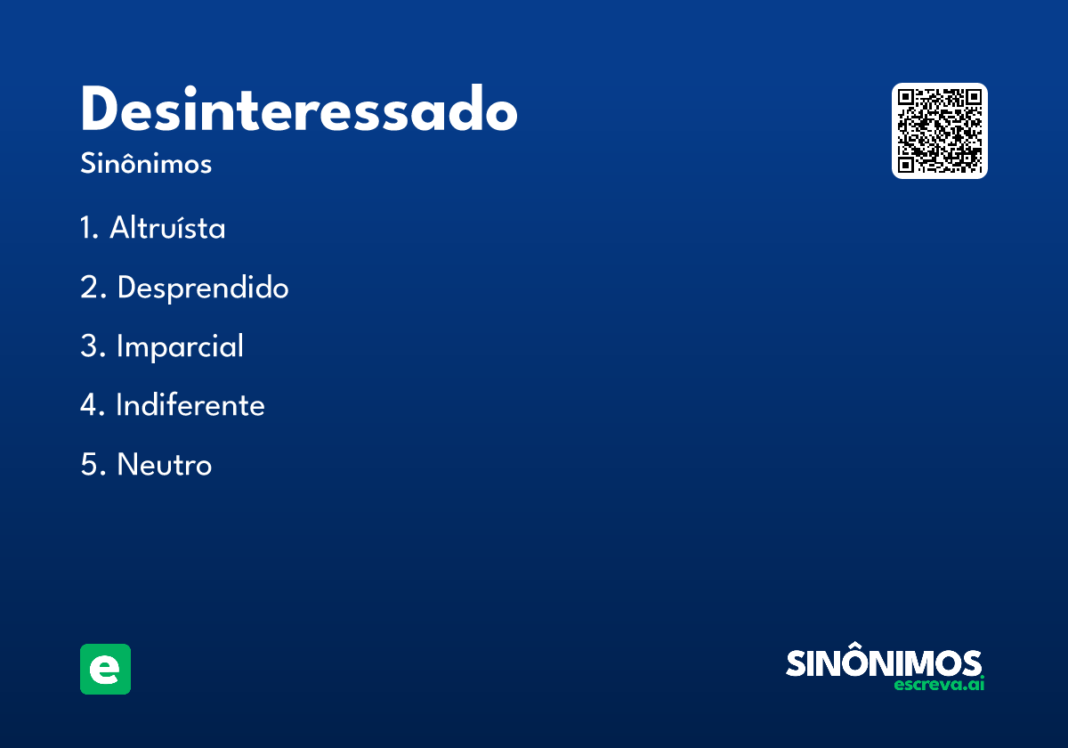 desinteressado