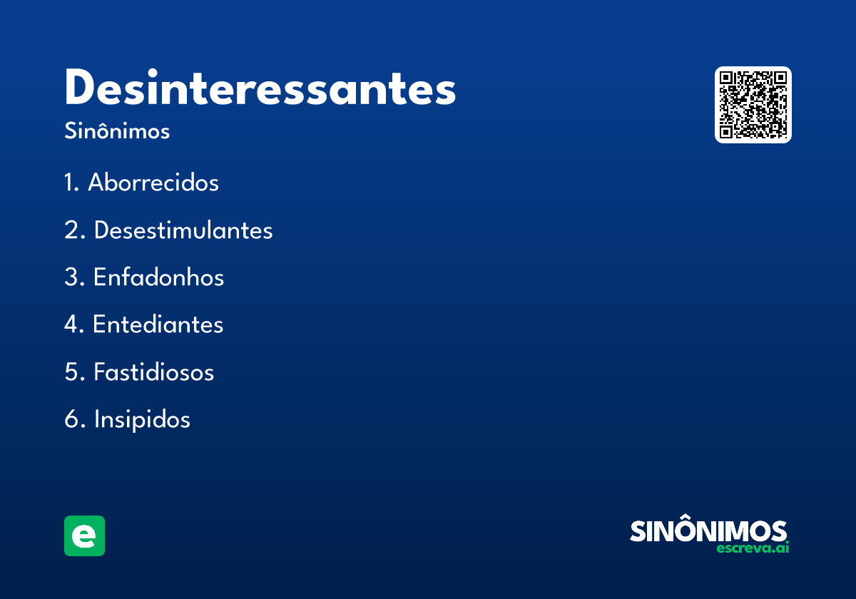 desinteressantes
