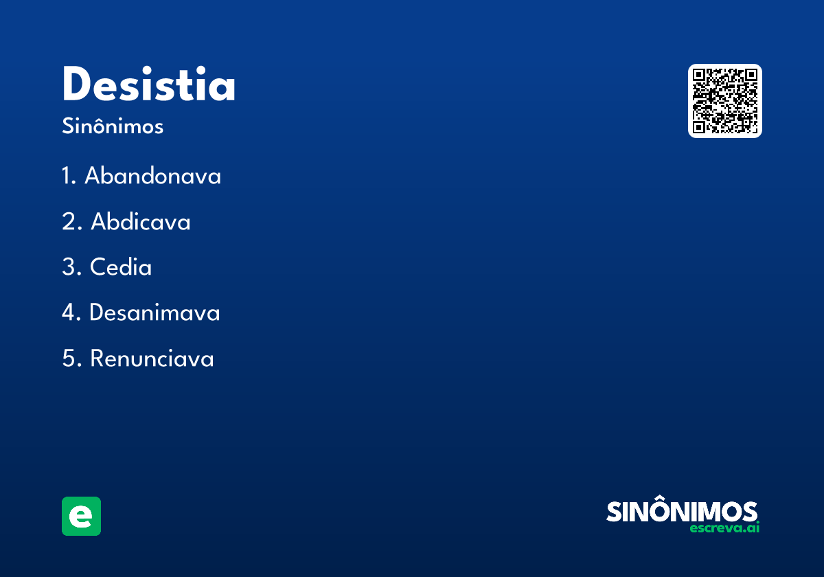 desistia