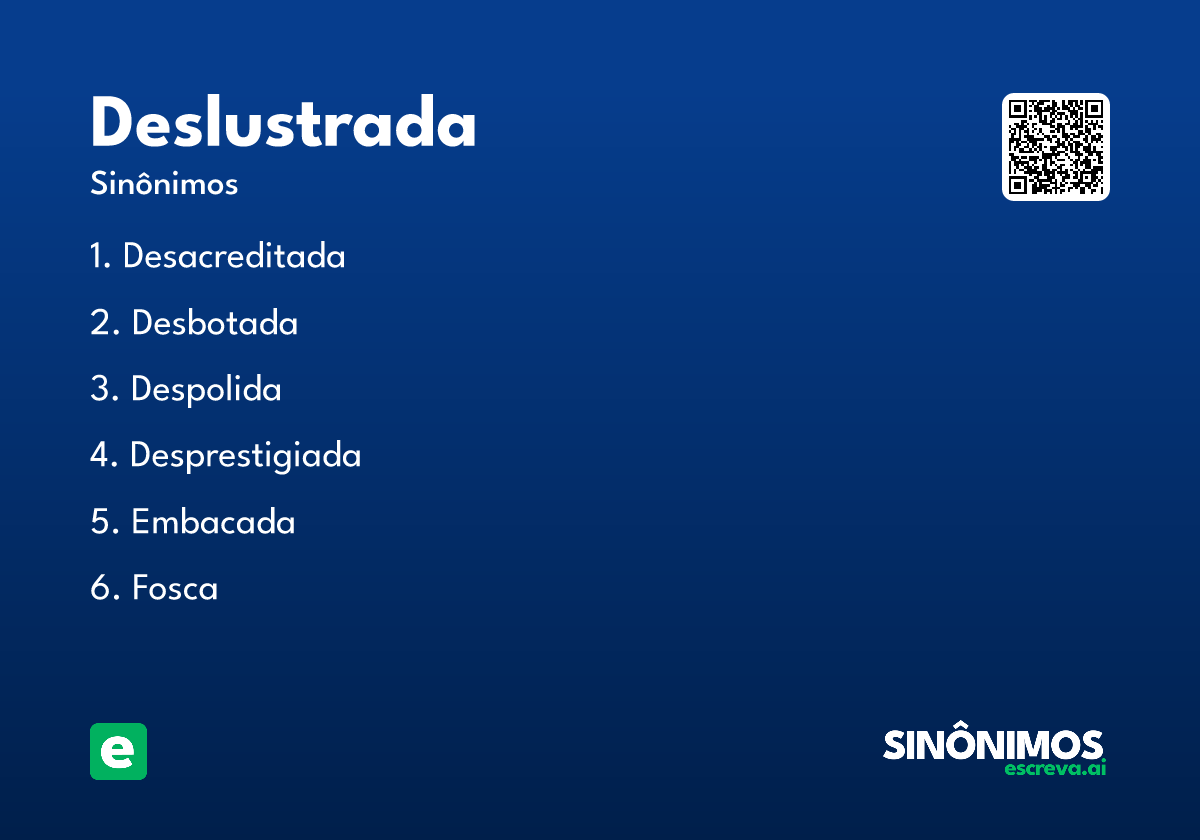 deslustrada