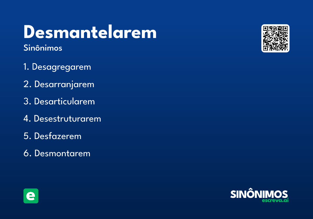 desmantelarem
