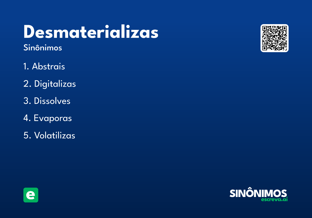 desmaterializas
