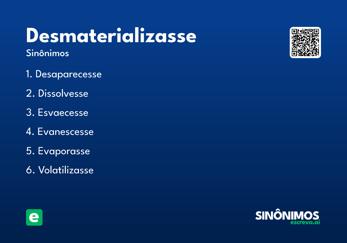 desmaterializasse