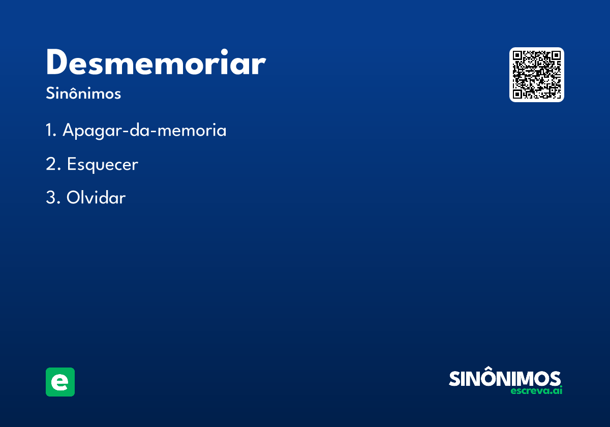 desmemoriar