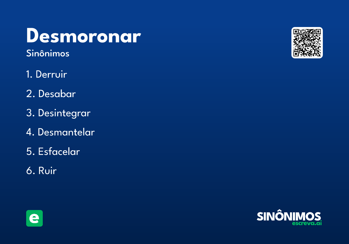 desmoronar