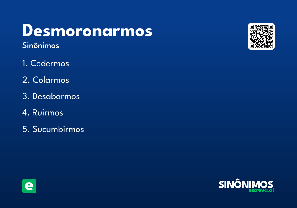 desmoronarmos
