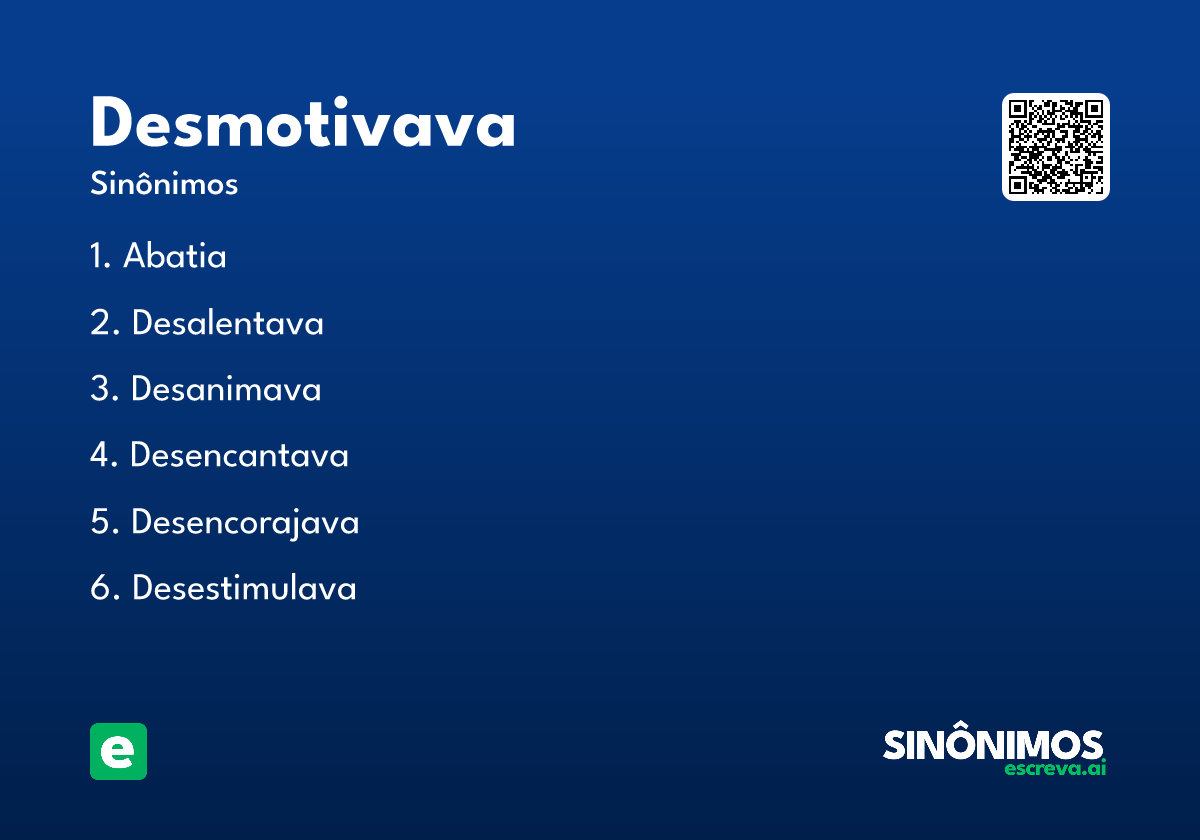 desmotivava