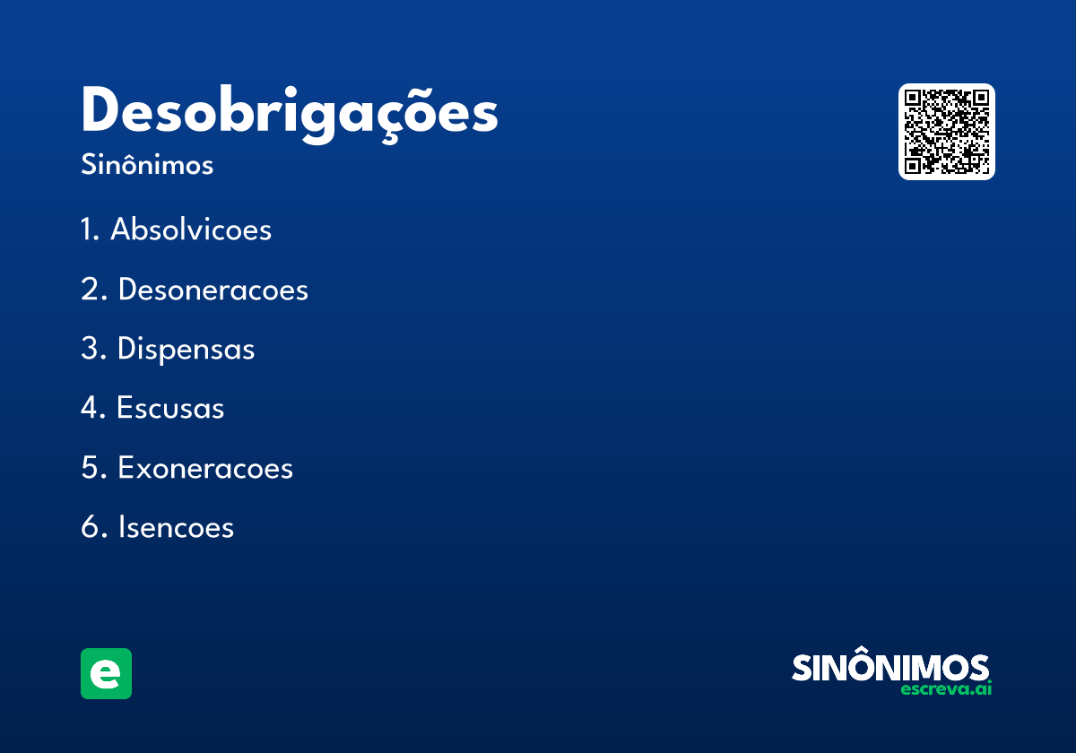 desobrigações