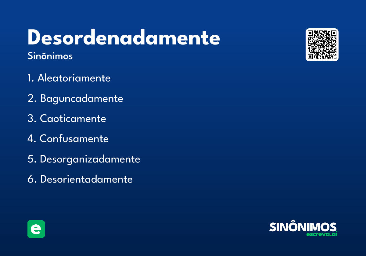 desordenadamente