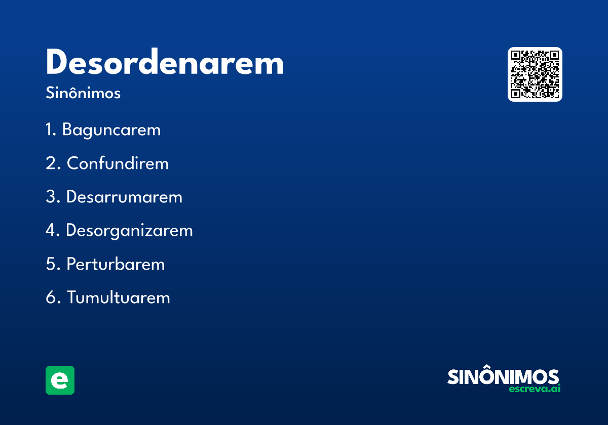 desordenarem