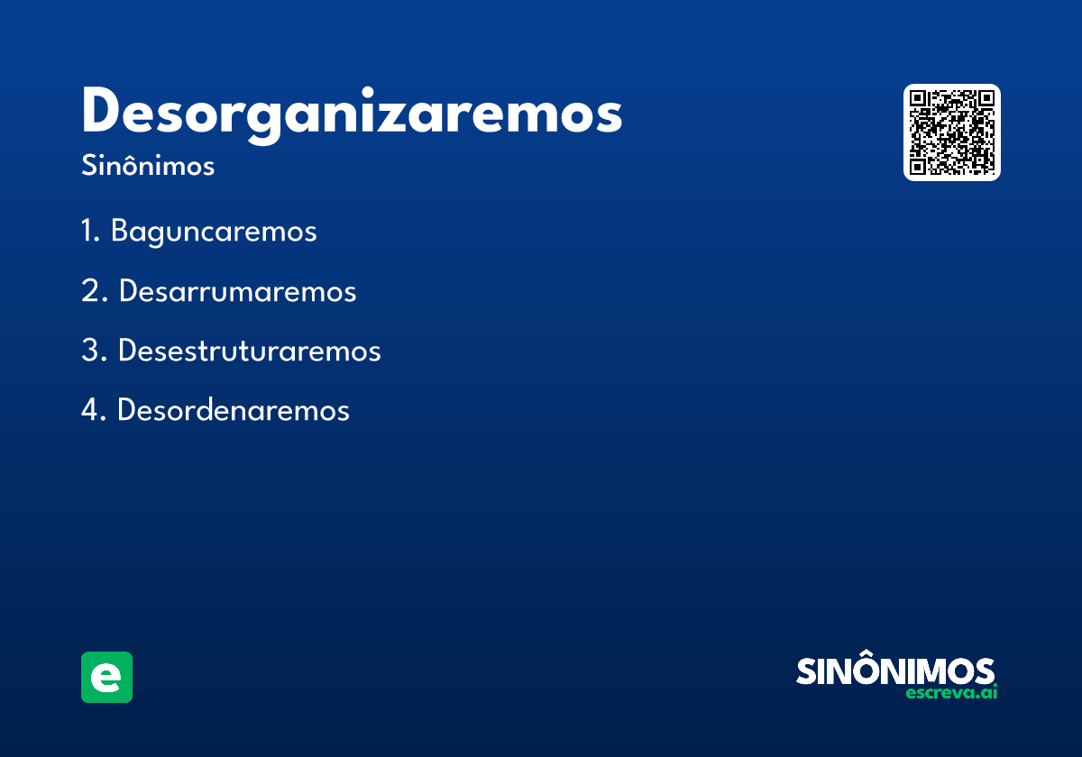 desorganizaremos