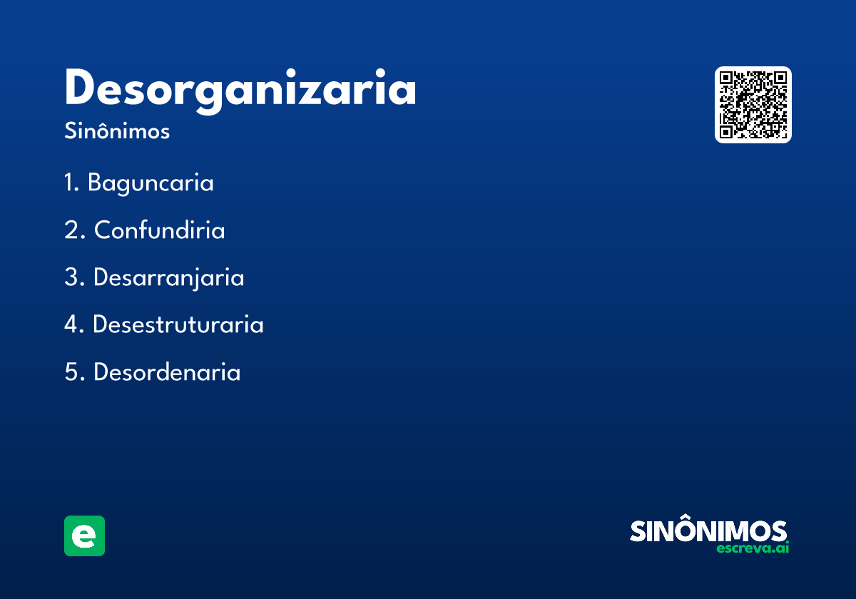 desorganizaria