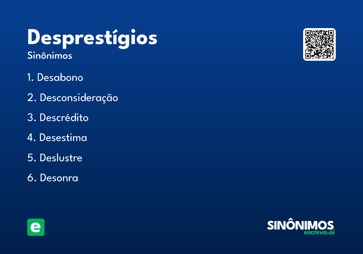 desprestígios