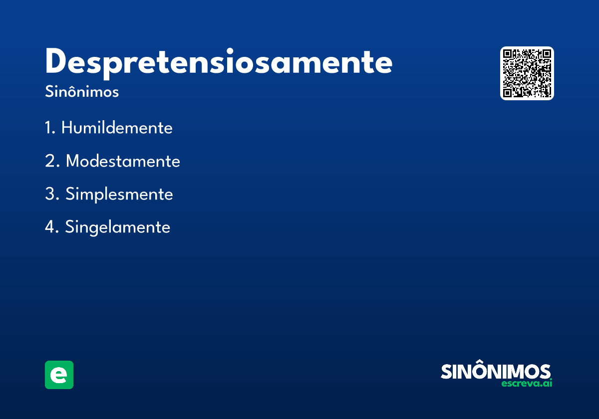 despretensiosamente