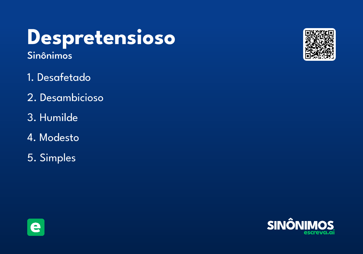 despretensioso