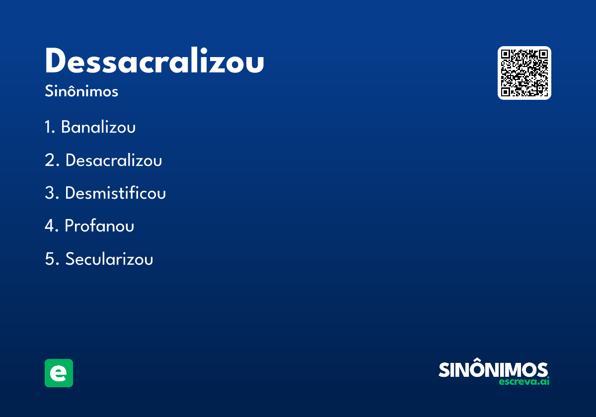 dessacralizou
