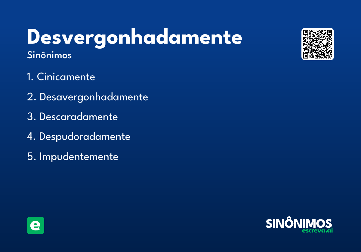 desvergonhadamente