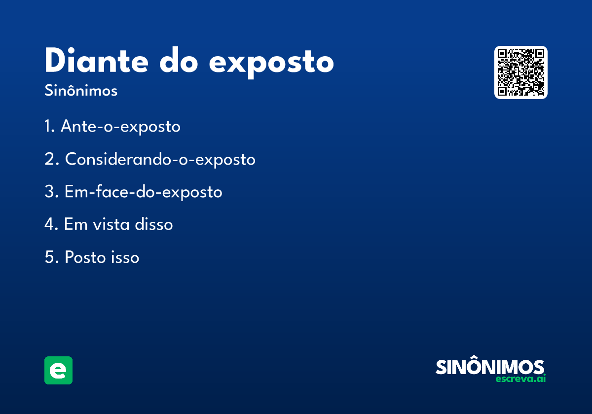 diante do exposto