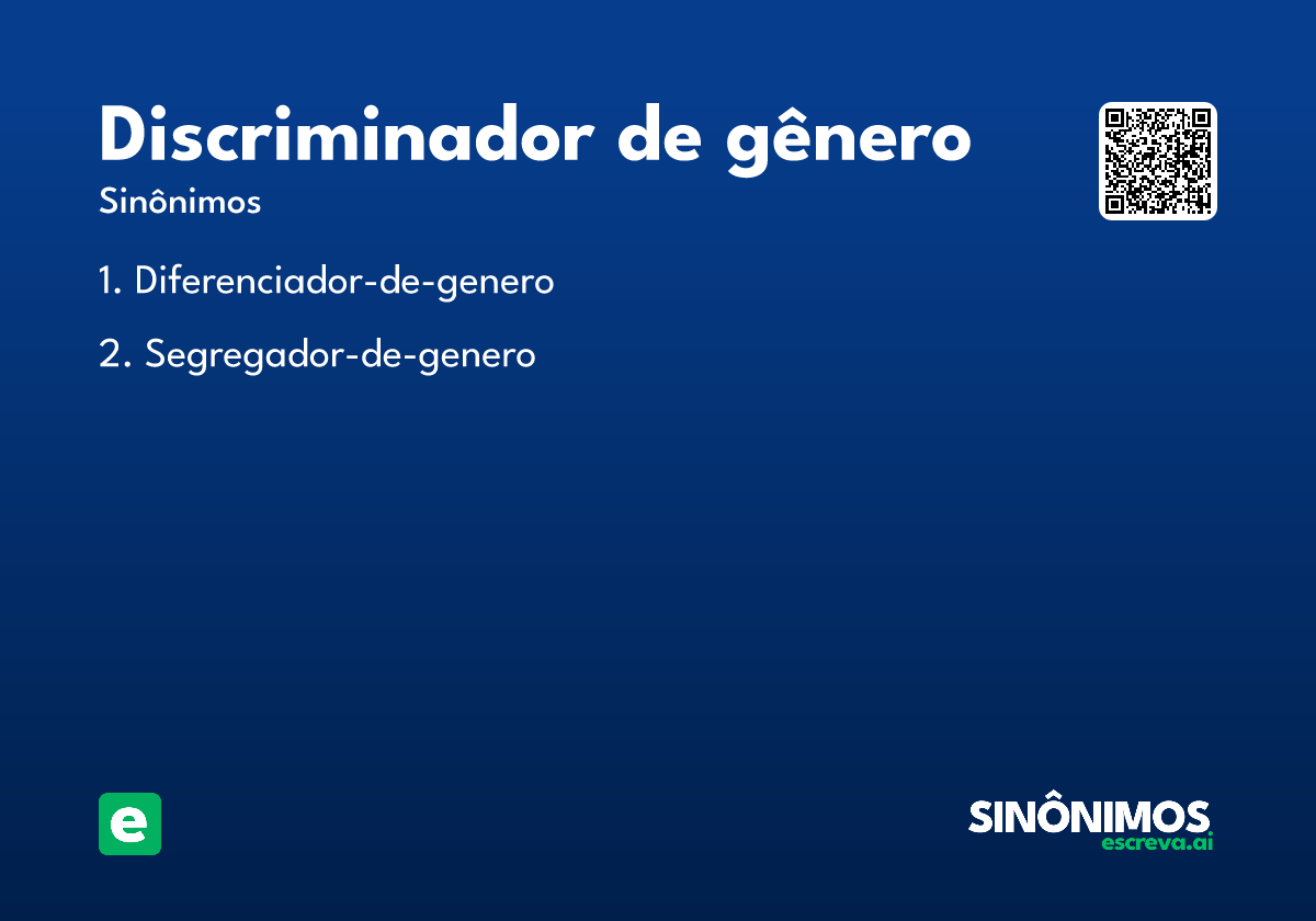 discriminador de gênero