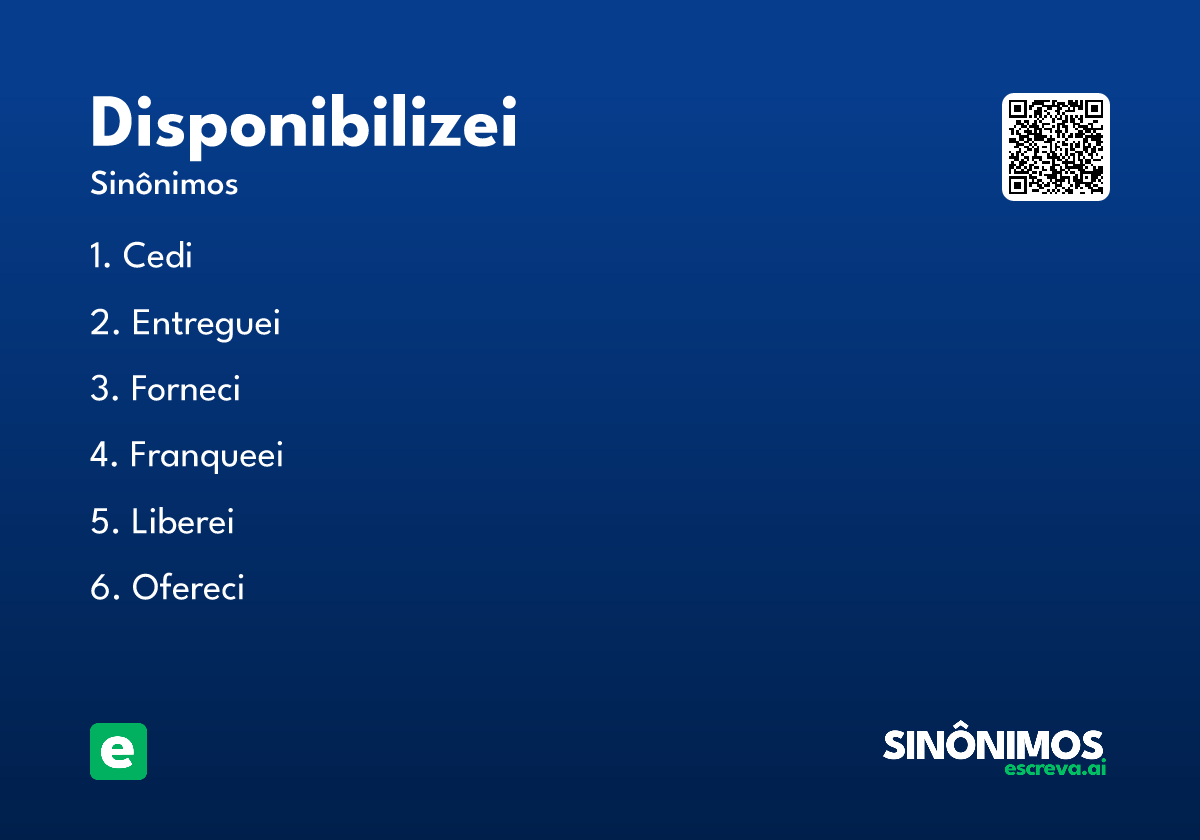 disponibilizei