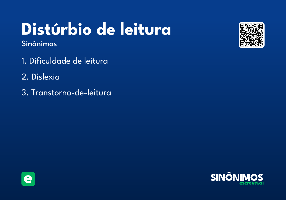 distúrbio de leitura