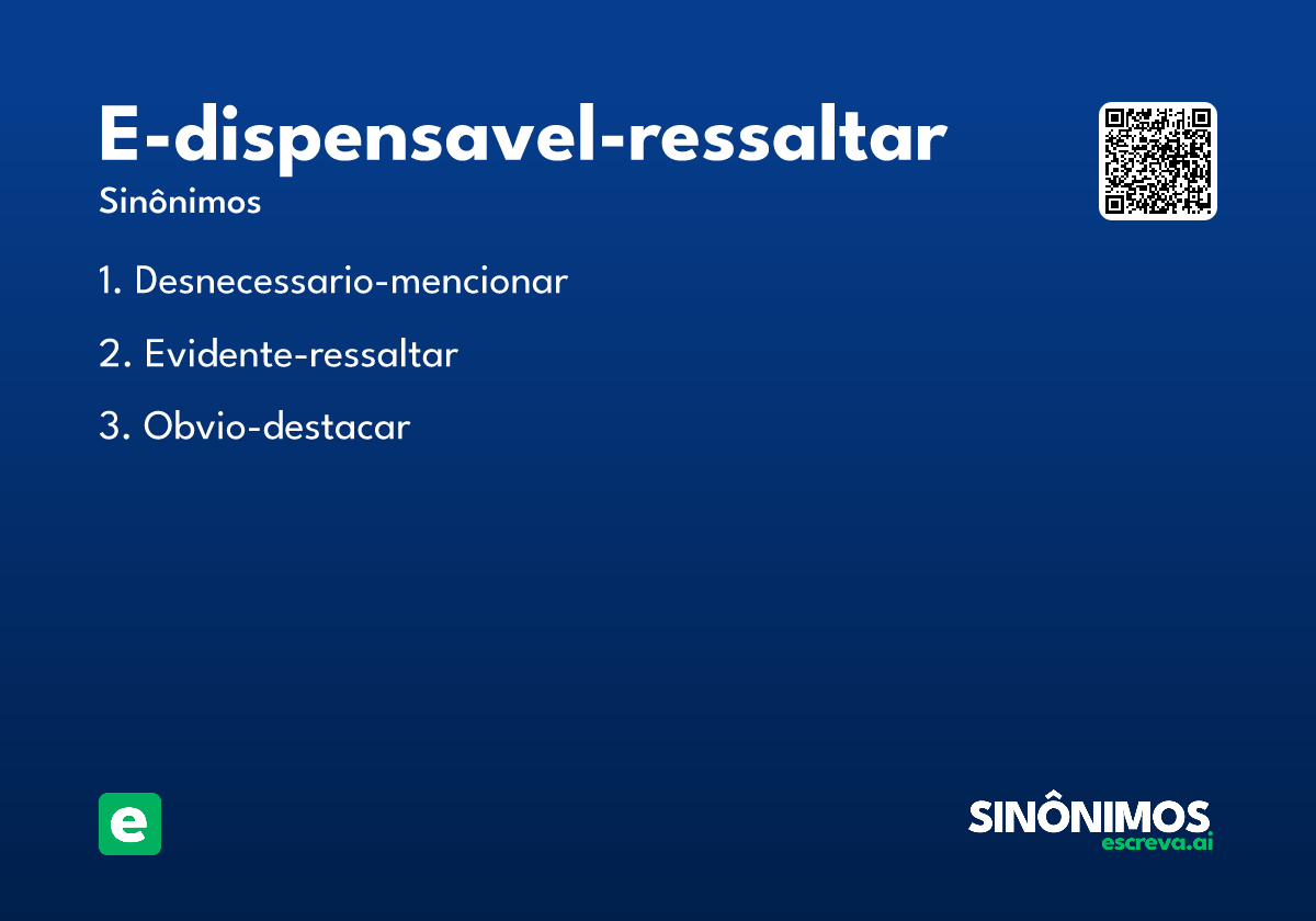 e-dispensavel-ressaltar