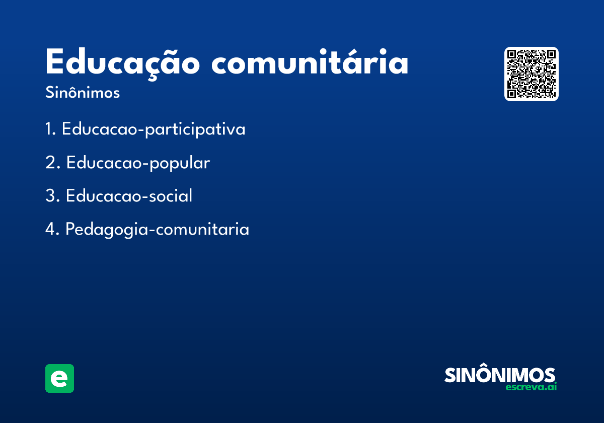 educação comunitária