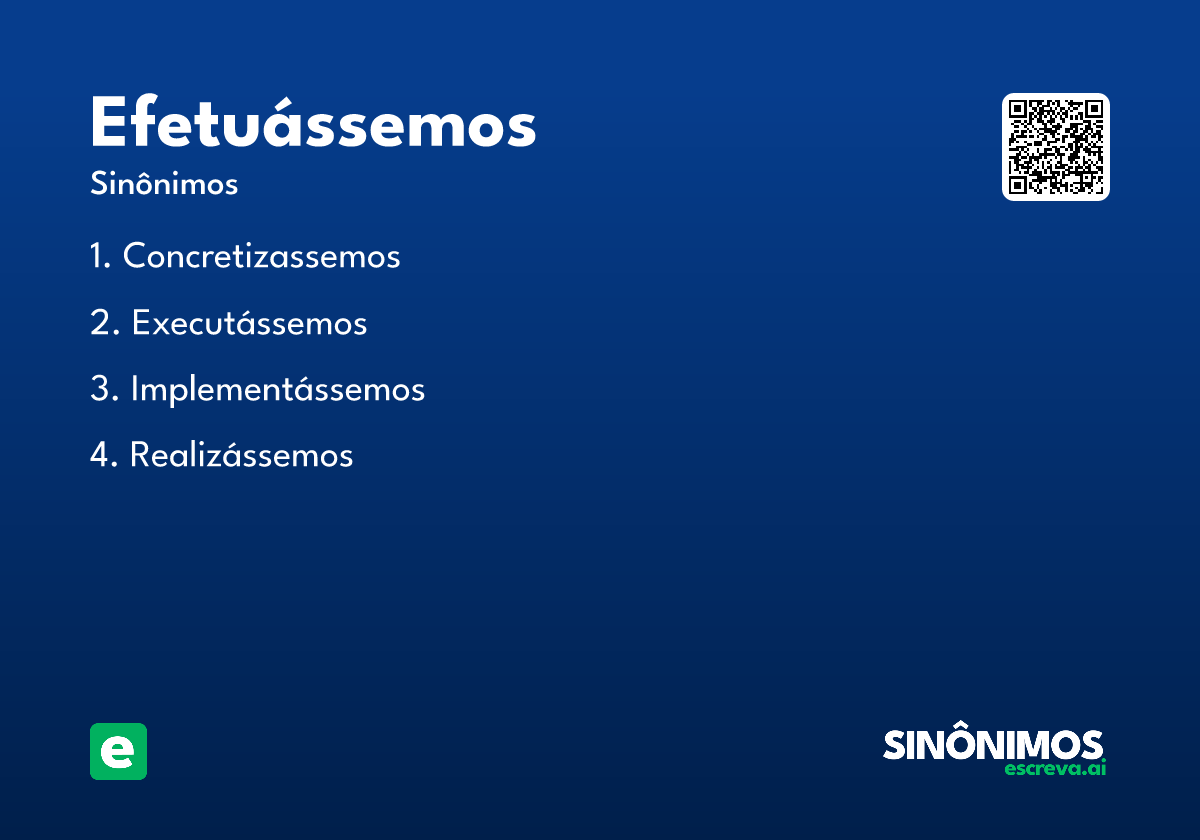 efetuássemos