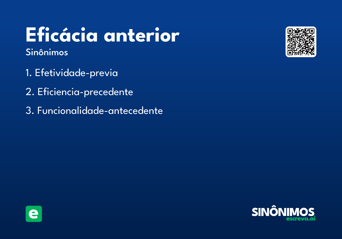 eficácia anterior