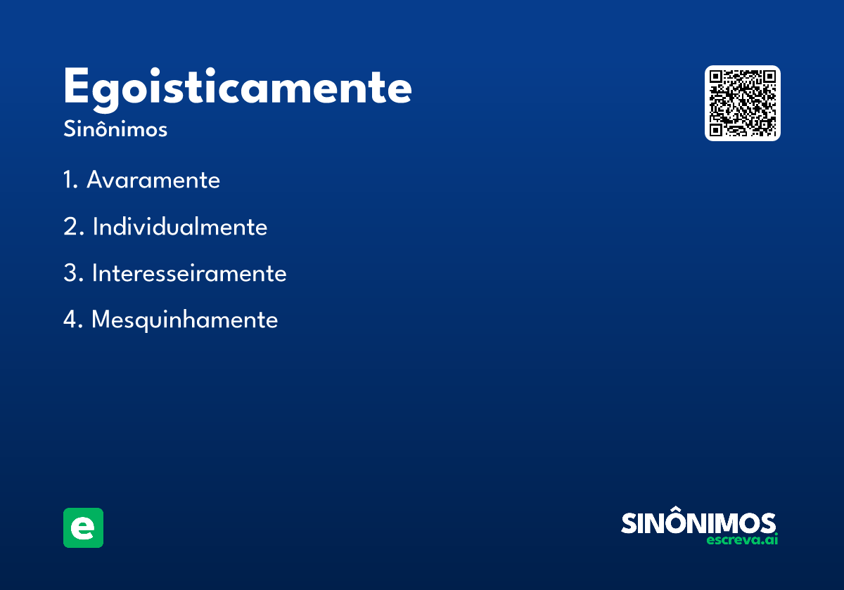 egoisticamente