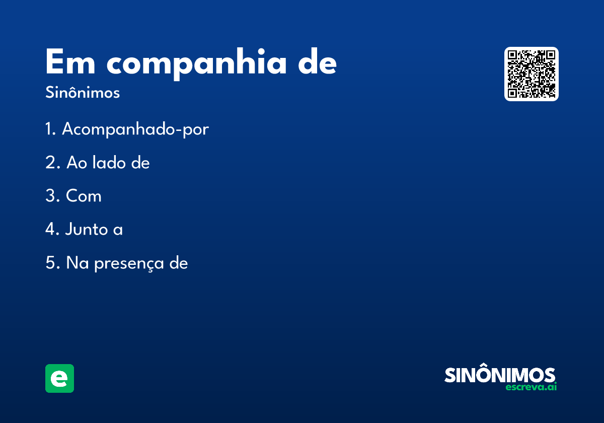 em companhia de